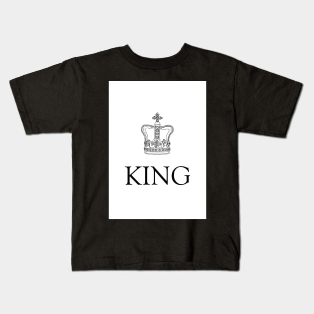 King Crown Kids T-Shirt by AdamRegester